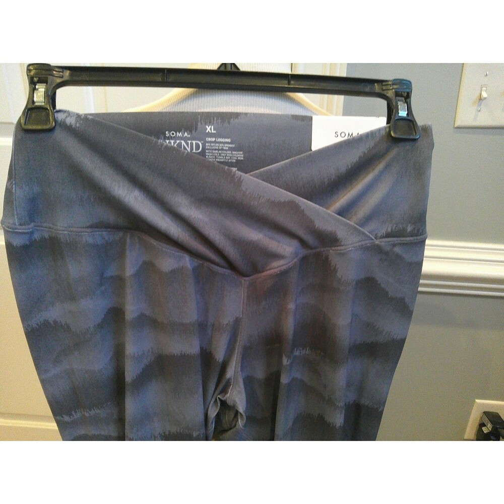 NWT Soma WKND Women's 24/7 High Rise Crop Leggings Balanced Blue Size XL - Picture 2 of 6